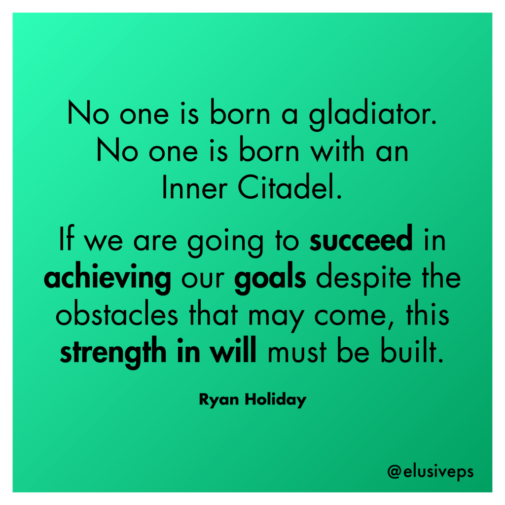 no one is born a gladiator